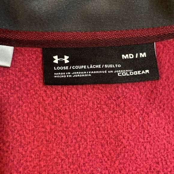 Under Armour maroon Coldgear 3/4 Zip Up - Picture 3 of 5